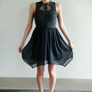 Gray Xhilaration Dress with Lace Detailing